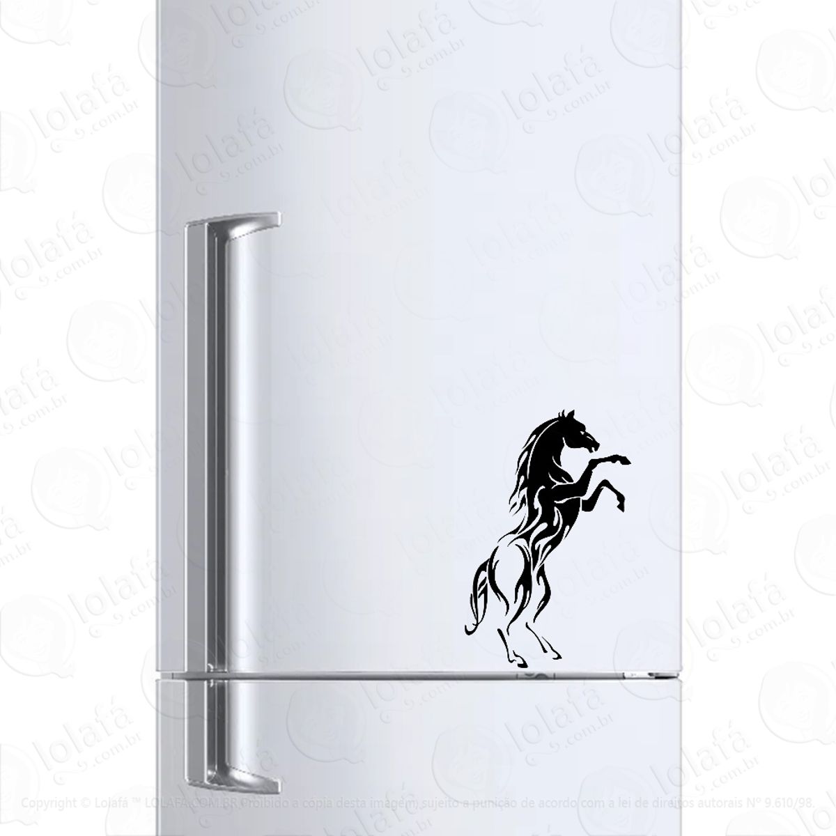 Adesivo Para Geladeira Cavalo Selvagem Tribal Mod:657