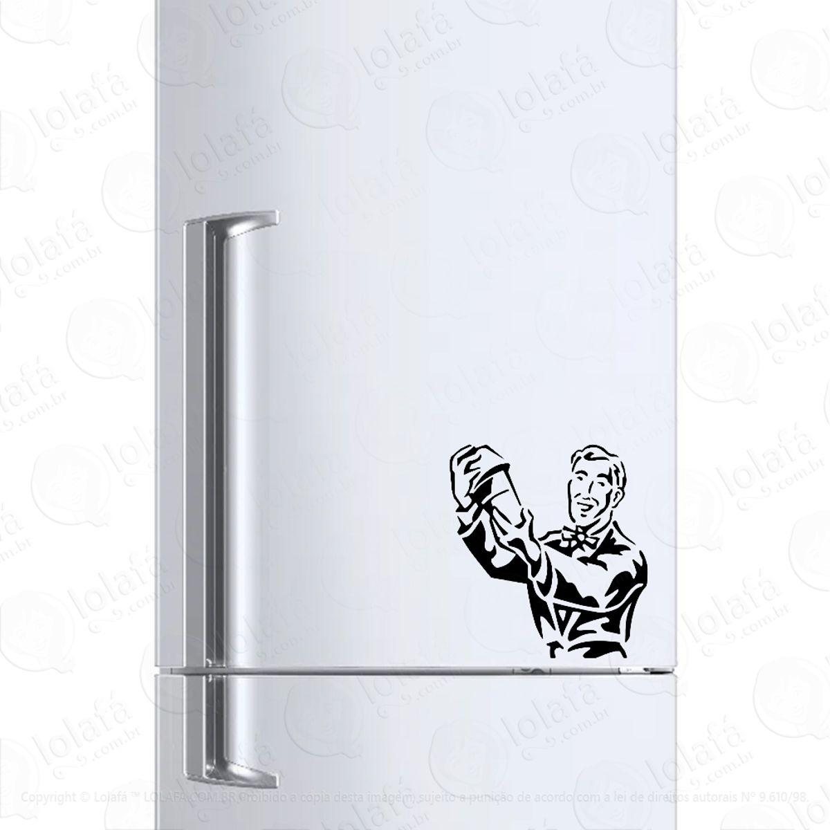 Adesivo Para Geladeira Bartender Drinks Mod:661