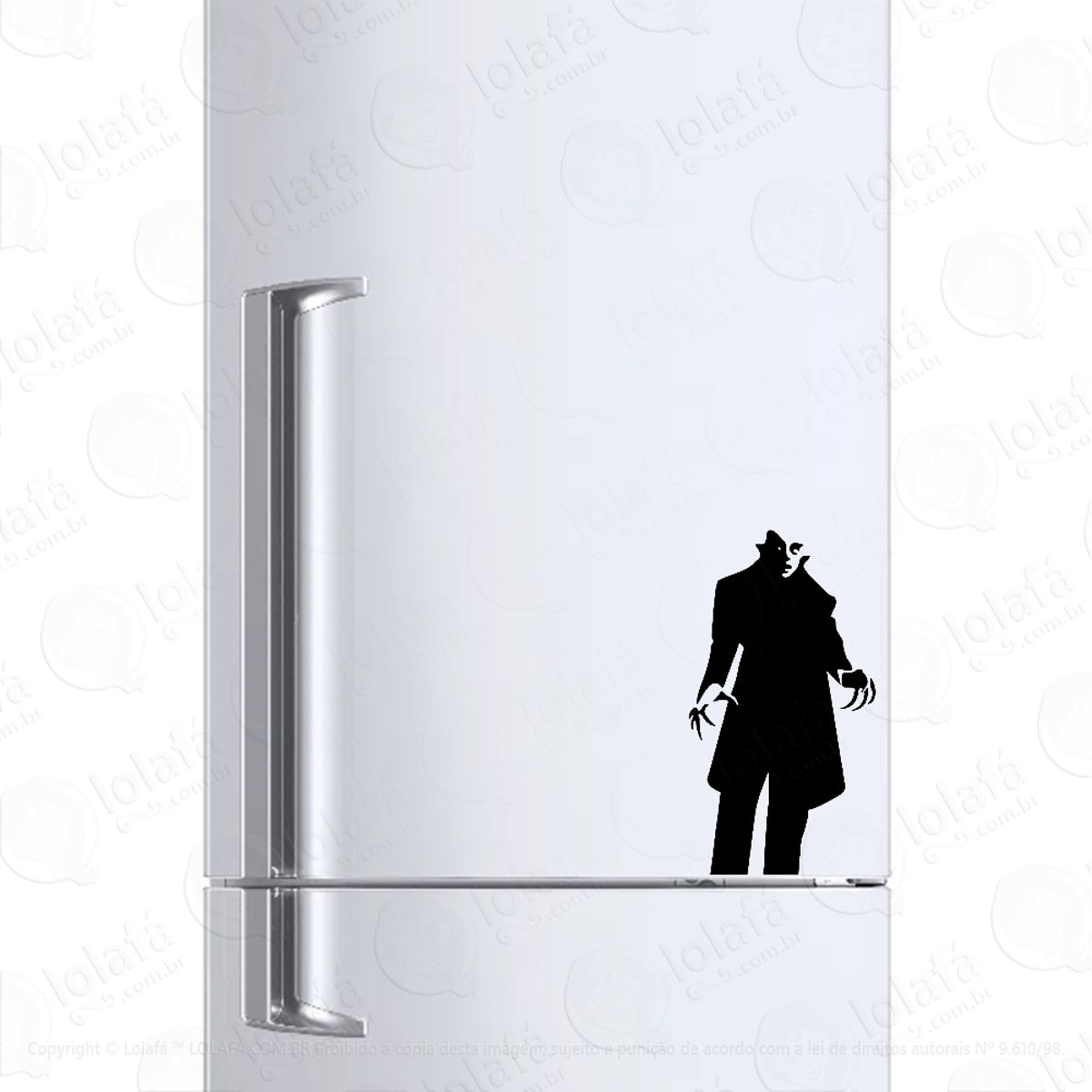 Adesivo Para Geladeira Vampiro Nosferatu Monstro Mod:662