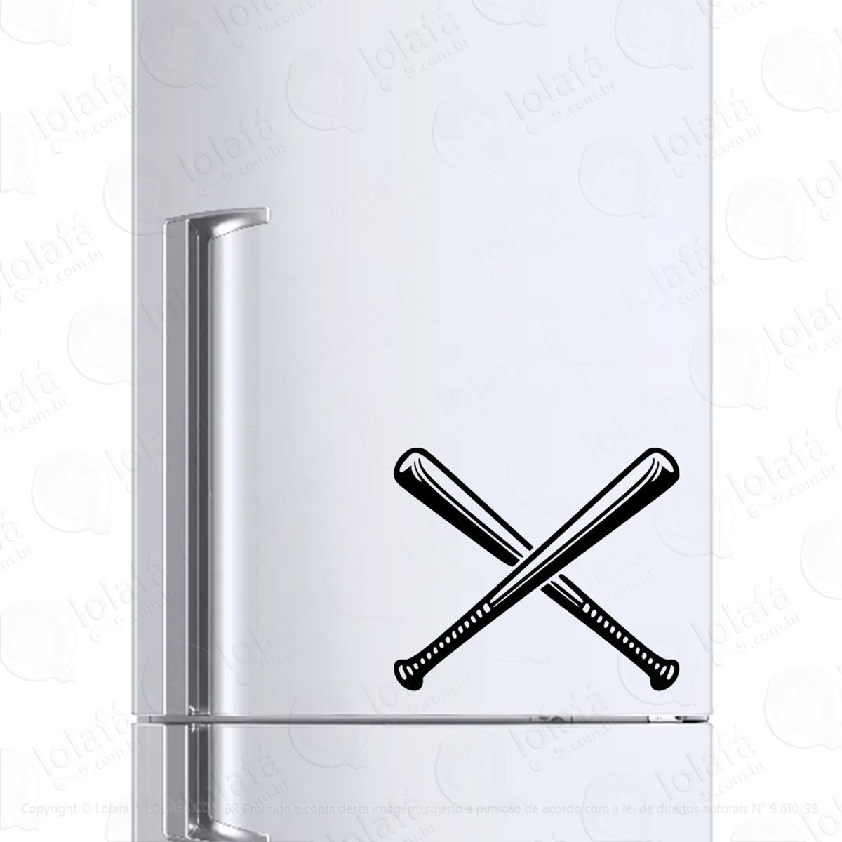 Adesivo Para Geladeira Basebol Esporte Tacos Baseball Mod:665