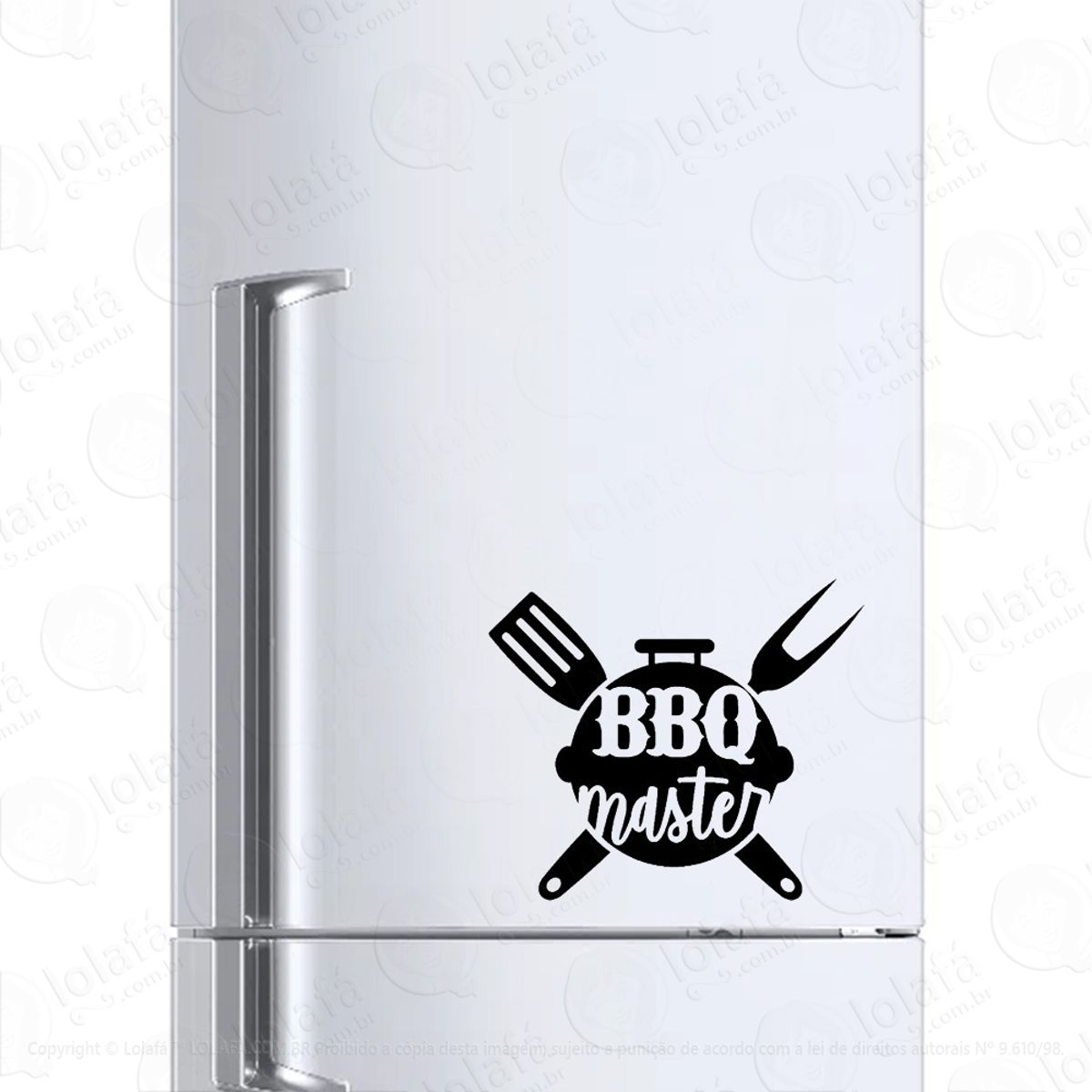 Adesivo Geladeira Frigobar Cervejeira Bbq Churrasco Assado Mod:667