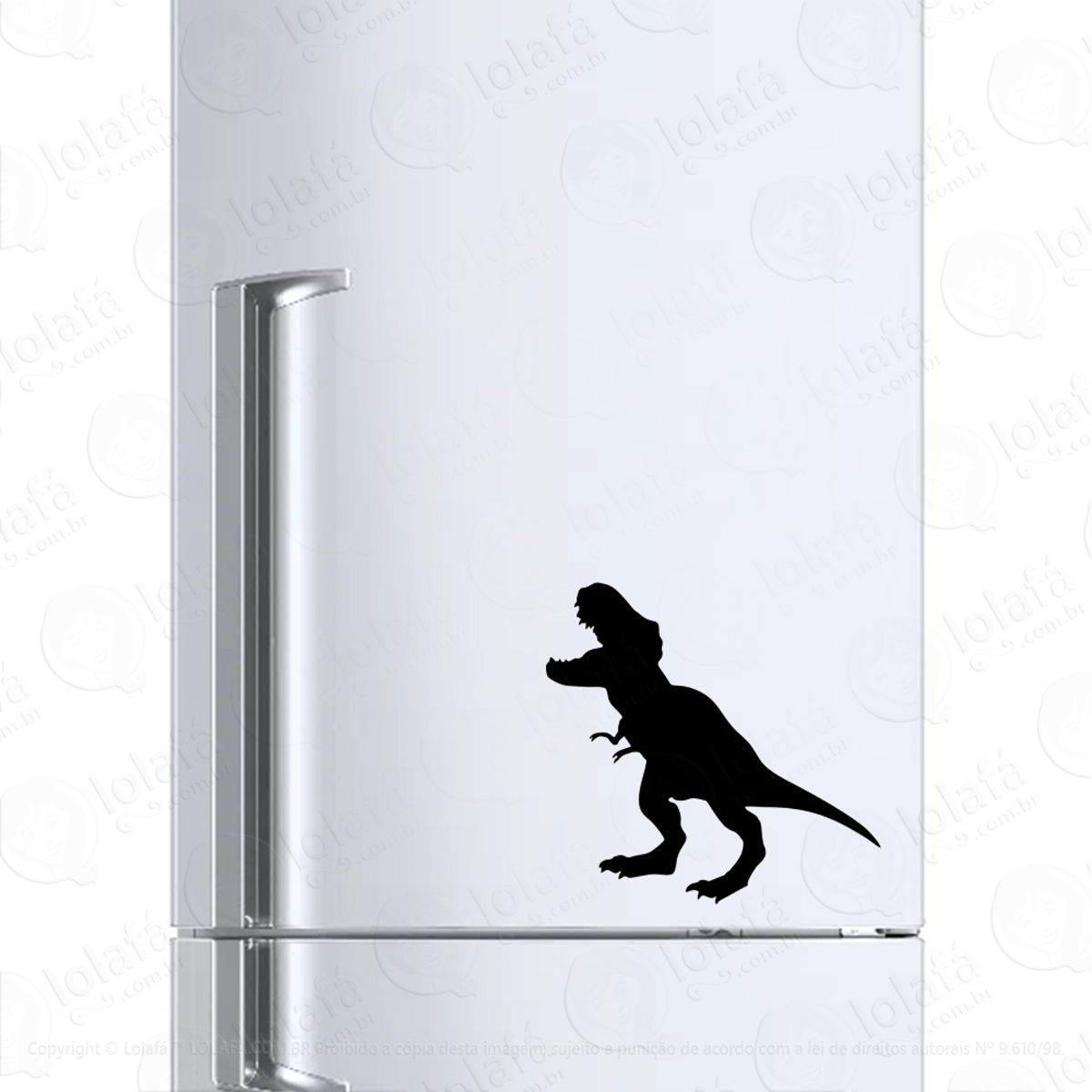 Adesivo Geladeira Cervejeira Dinossauro T-rex Tiranossauro Mod:670