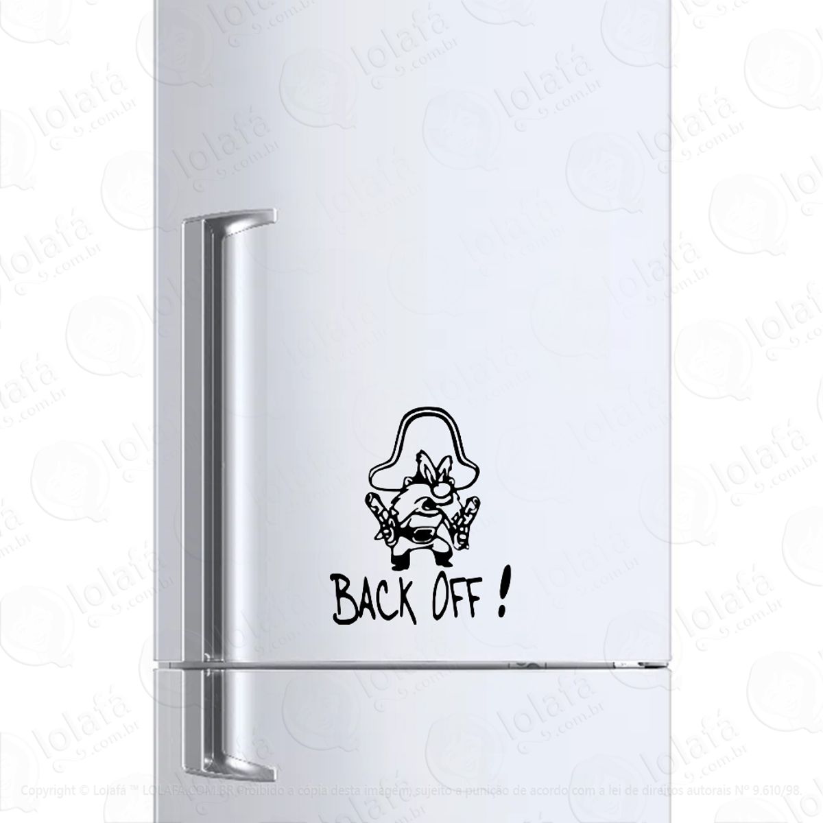 Adesivo Para Geladeira Eufrazino Yosemite Sam Looney Mod:687