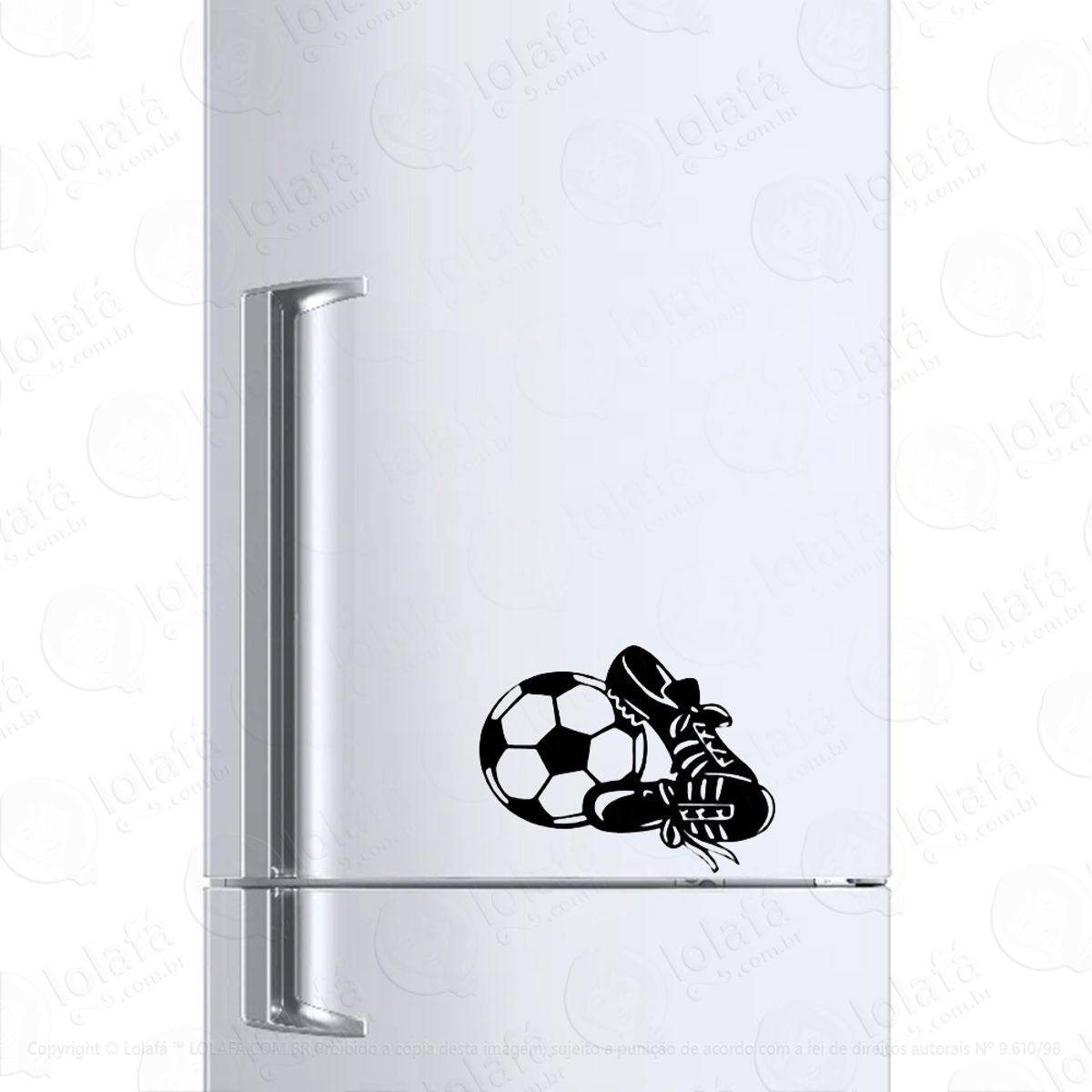 Adesivo Para Geladeira Amor Por Futebol Bola Chuteira Mod:691