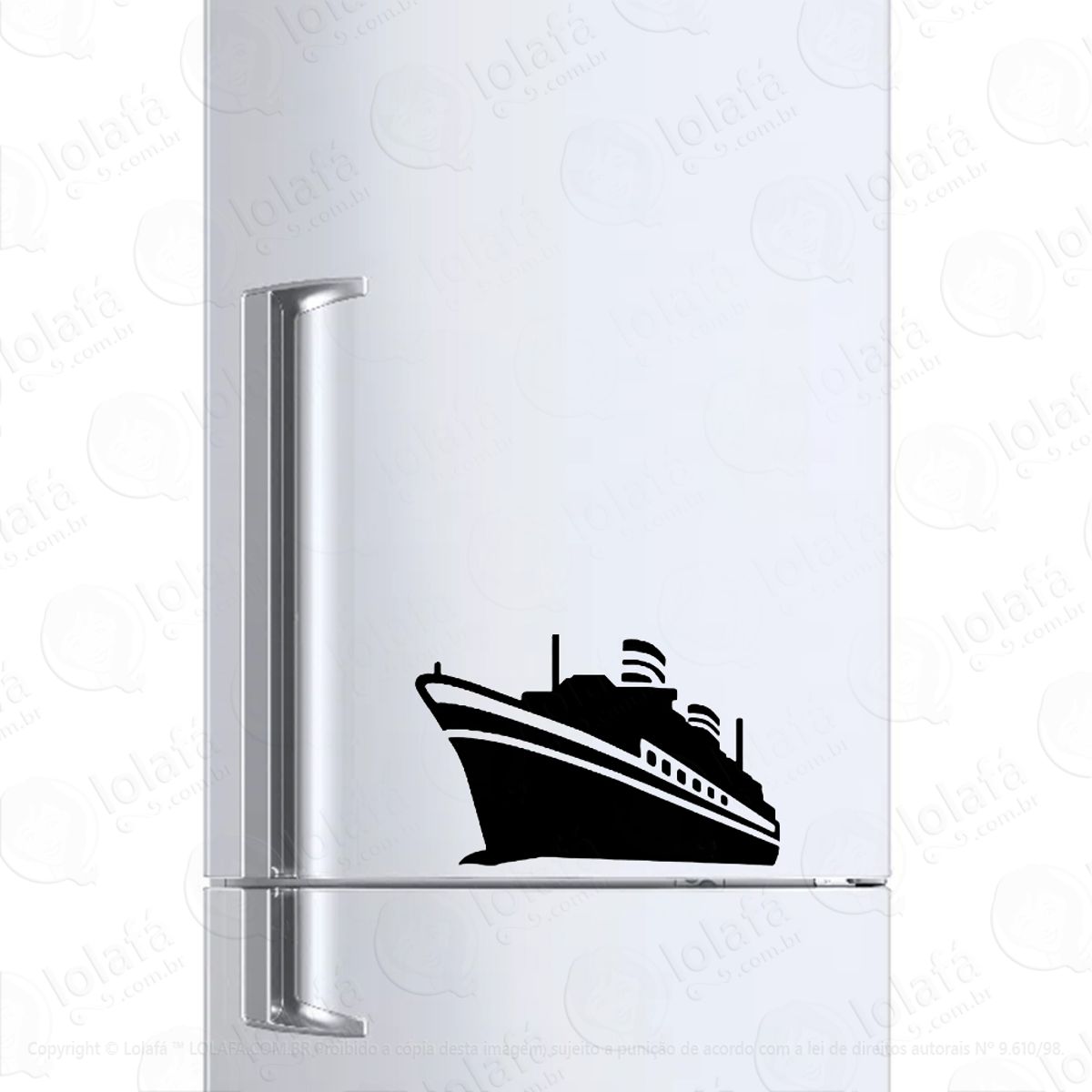 Adesivo Para Geladeira Cruzeiro Navio Transatlântico Mod:695