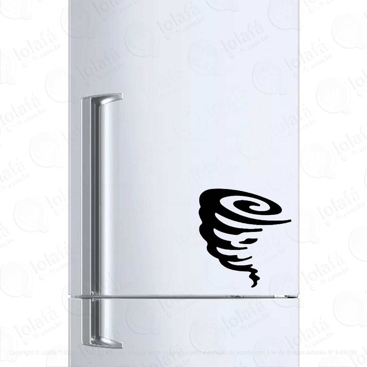 Adesivo Para Geladeira Tornado Furação Tufão Mod:700