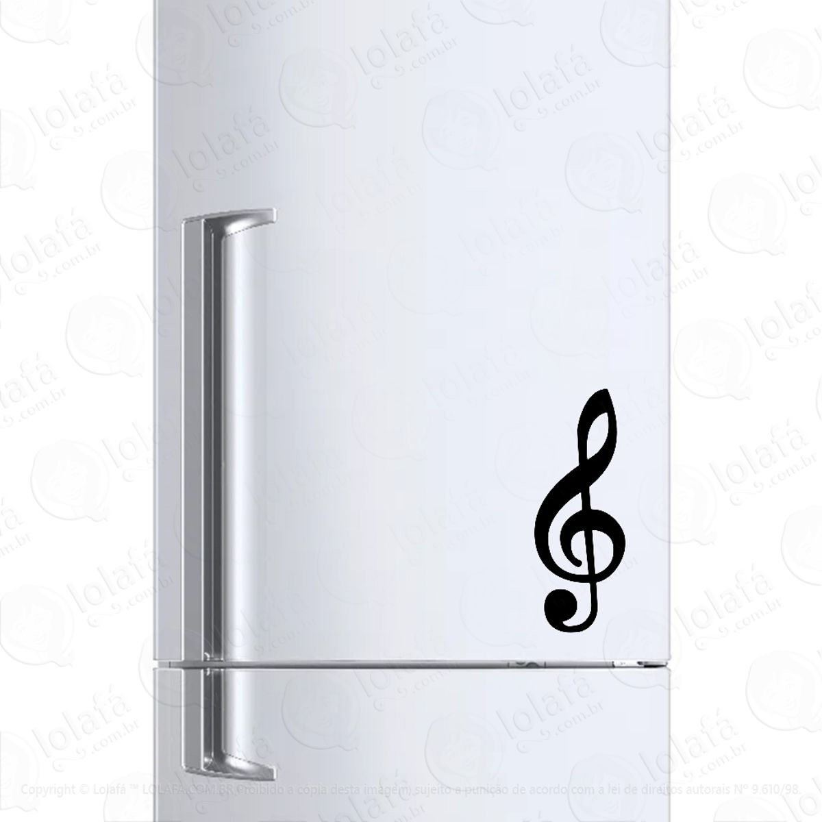 Adesivo Para Geladeira Notas Musicais Música Músico Mod:709