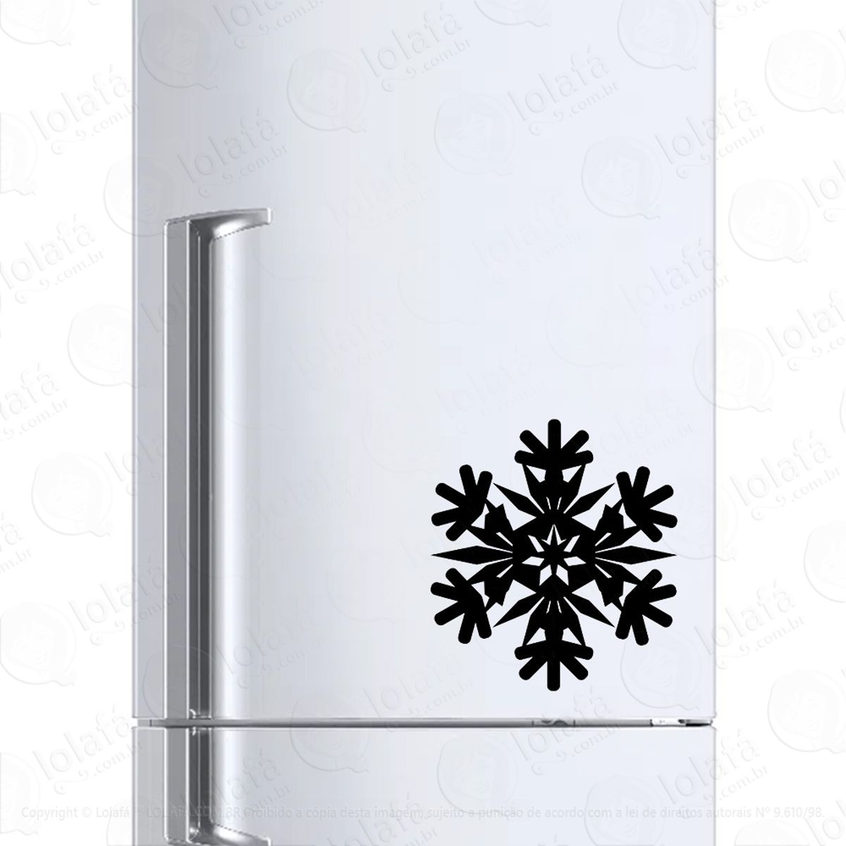 Adesivo Geladeira Frigobar Cervejeira Floco De Neve Gelo Mod:712