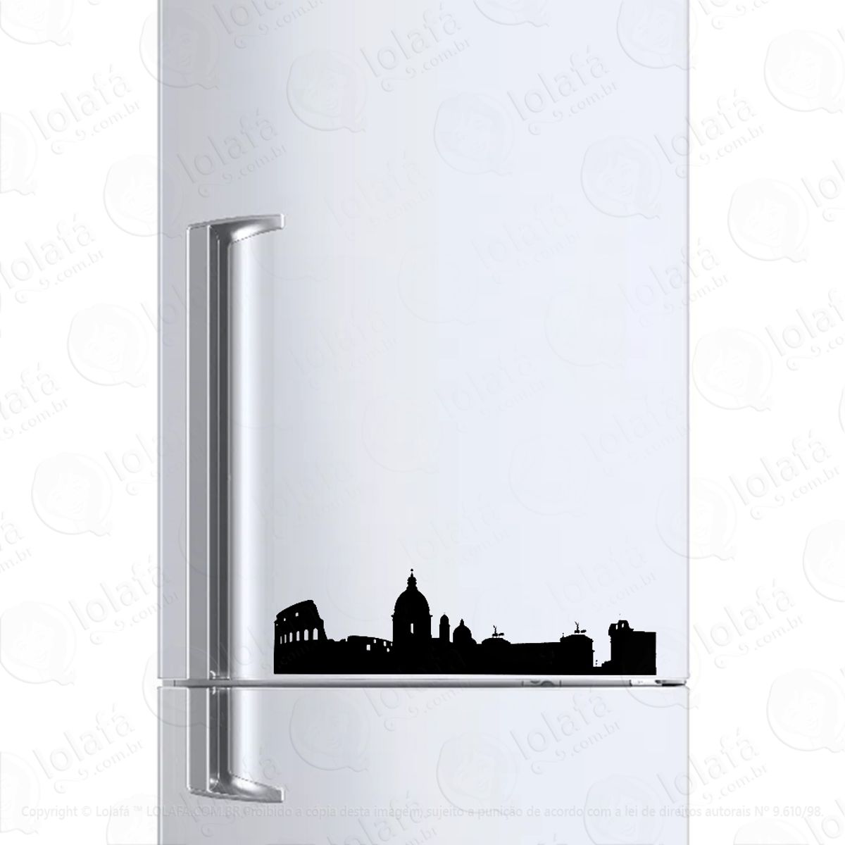Adesivo Para Geladeira Roma Cidade Da Itália Rome Mod:723