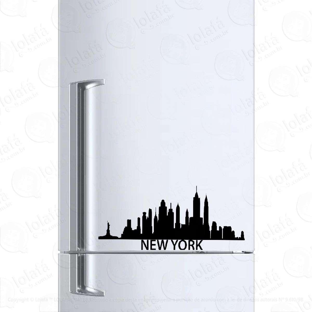 Adesivo Para Geladeira Nova York Cidade New York Usa Mod:724