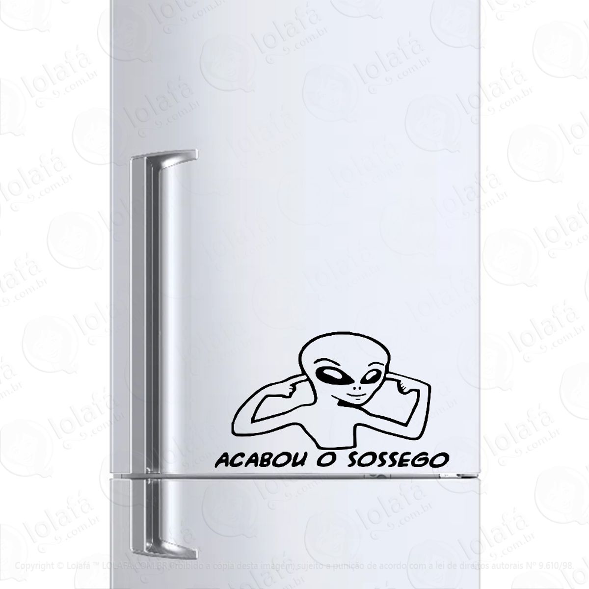 Adesivo Geladeira Frigobar Cervejeira E.t Acabou O Sossego! Mod:728