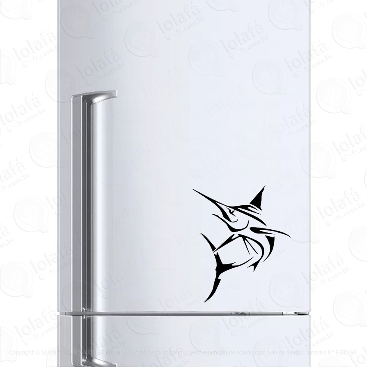 Adesivo Geladeira Cervejeira Pescaria Peixe Espada Marlin Mod:739