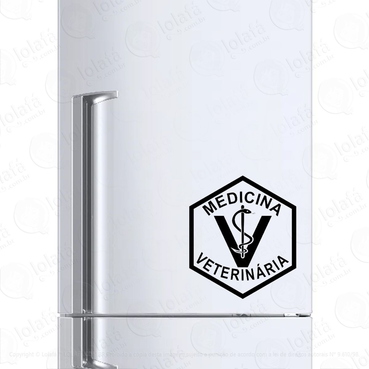 Adesivo Para Geladeira Medicina Veterinária Mod:740