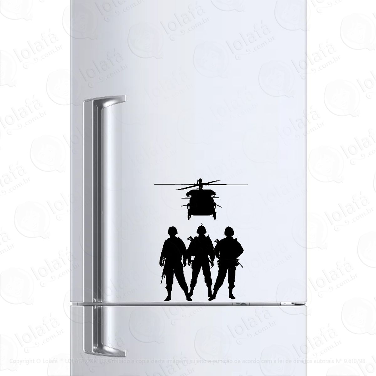 Adesivo Para Geladeira Soldados Exército Mod:746