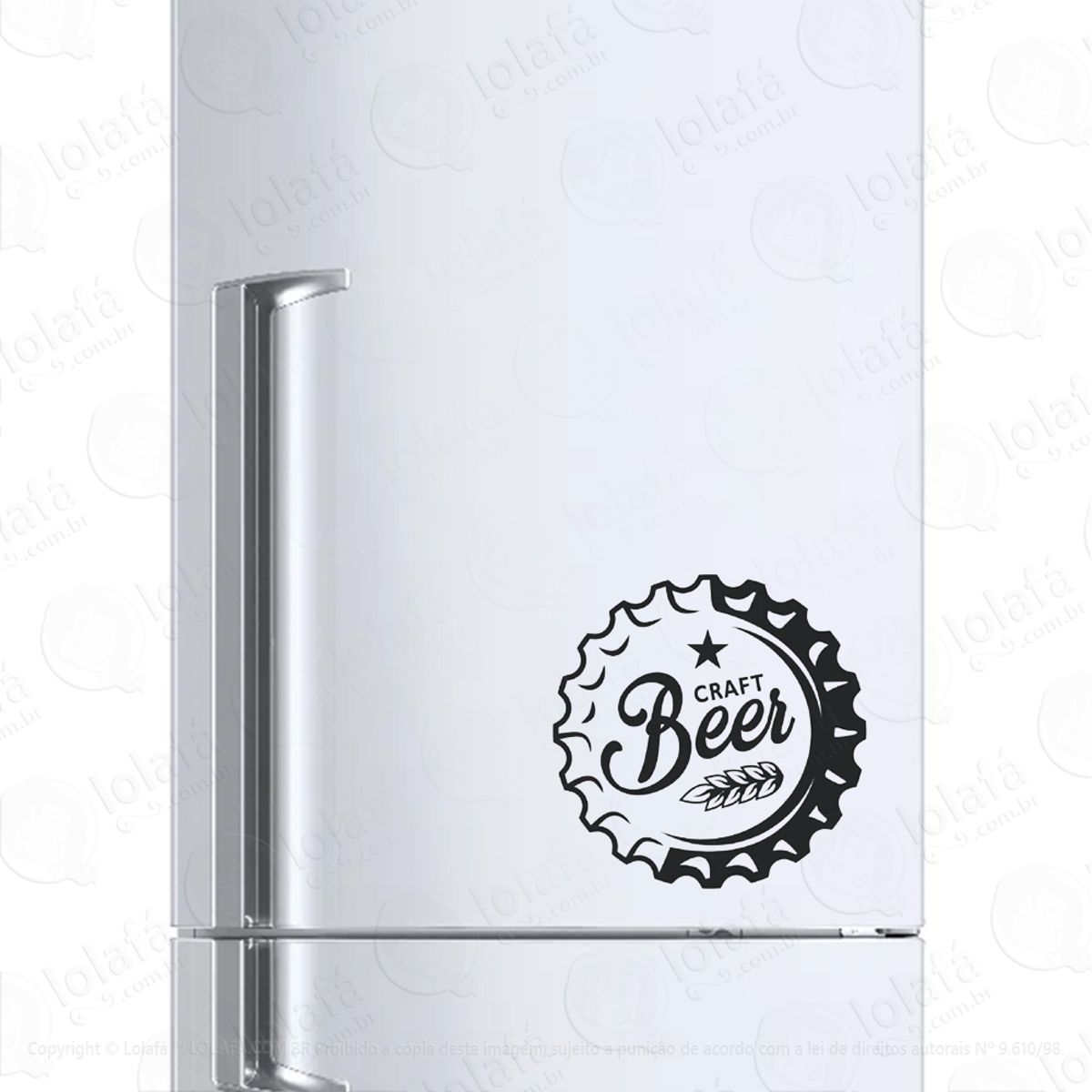 Adesivo Geladeira Cervejeira Tampinha Cerveja Artesanal Mod:758