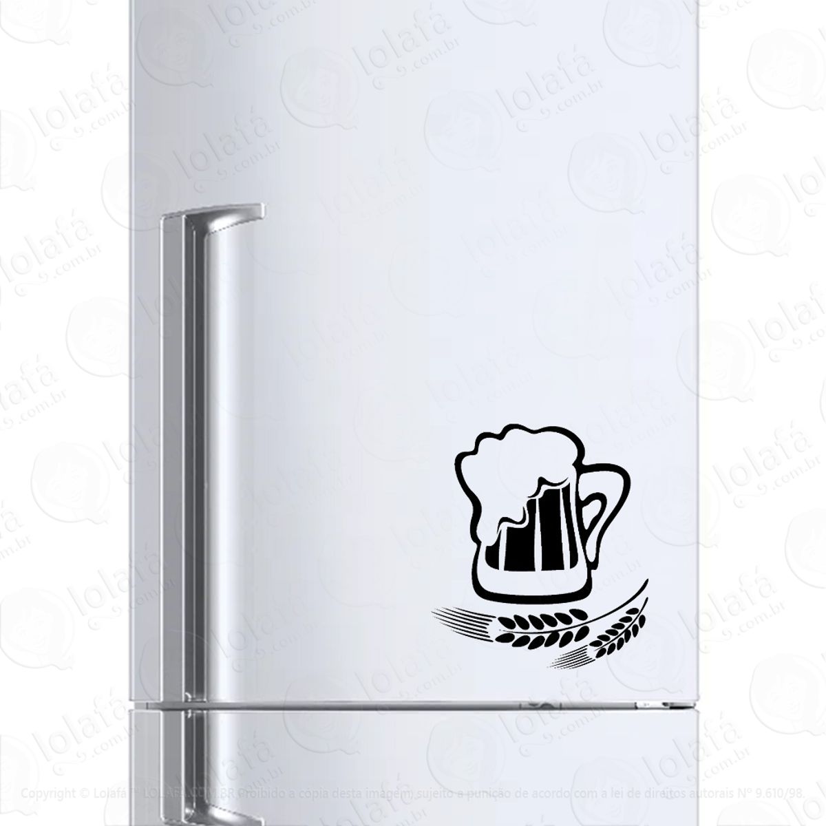 Adesivo Geladeira Cervejeira Caneca Cerveja De Trigo Alemã Mod:766