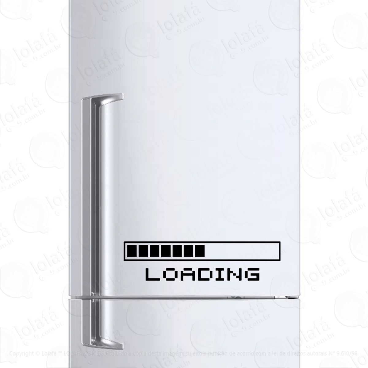 Adesivo Para Geladeira Loading - Barra Carregando Mod:768