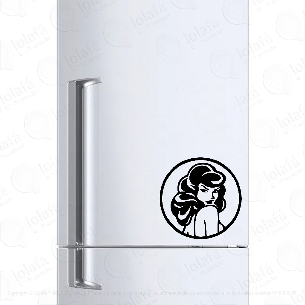 Adesivo Para Geladeira Pin-up Girl Mod:771