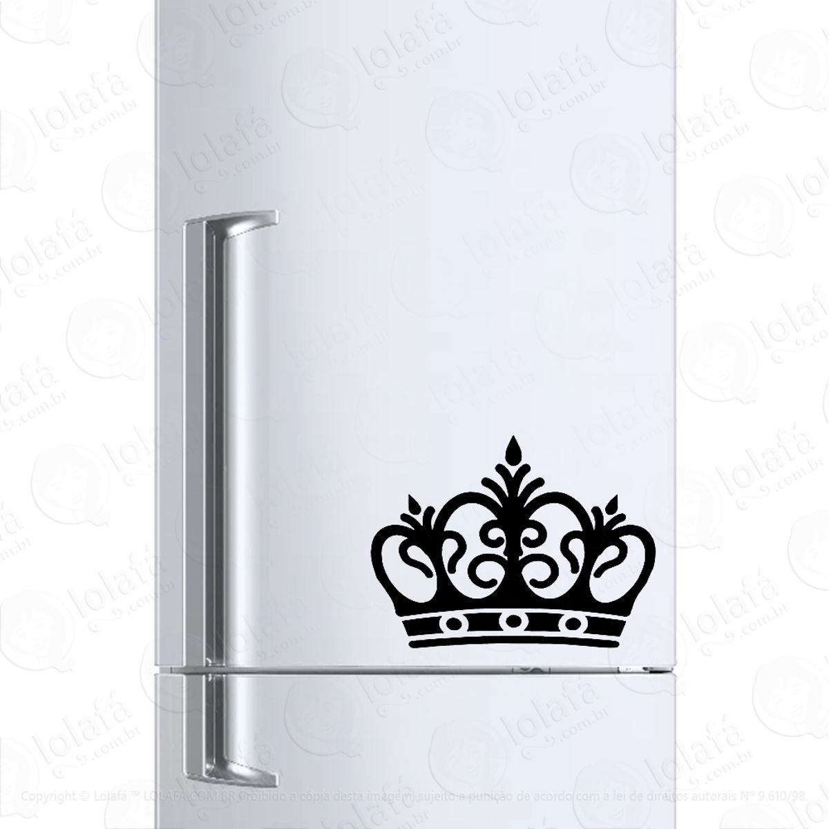 Adesivo Para Geladeira Coroa Rainha Mod:772
