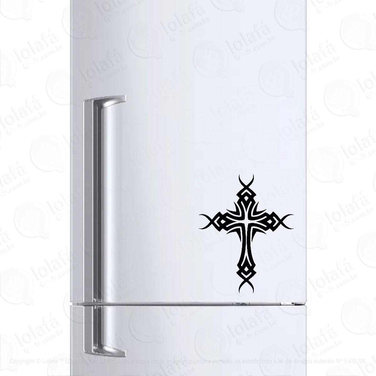 Adesivo Para Geladeira Crucifixo Cristão Mod:773