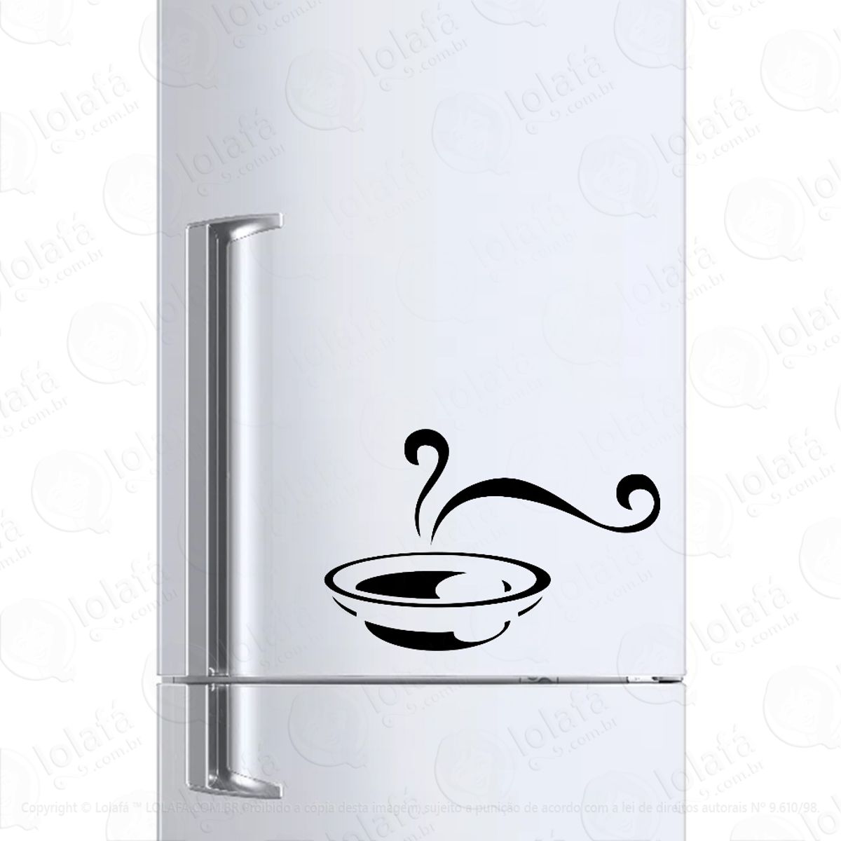 Adesivo Para Geladeira Prato De Sopa Quente Mod:775