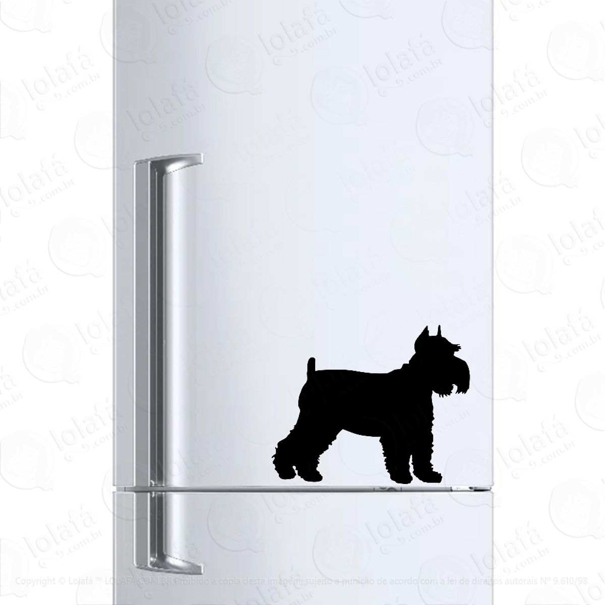 Adesivo Para Geladeira Cachorro Schnauzer Mod:784