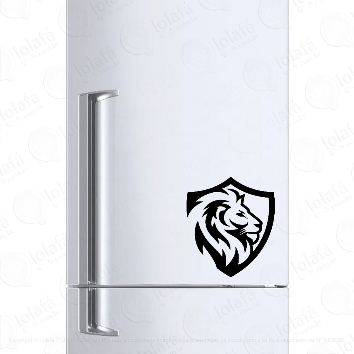 Adesivo Para Geladeira Escudo Leão Mod:785