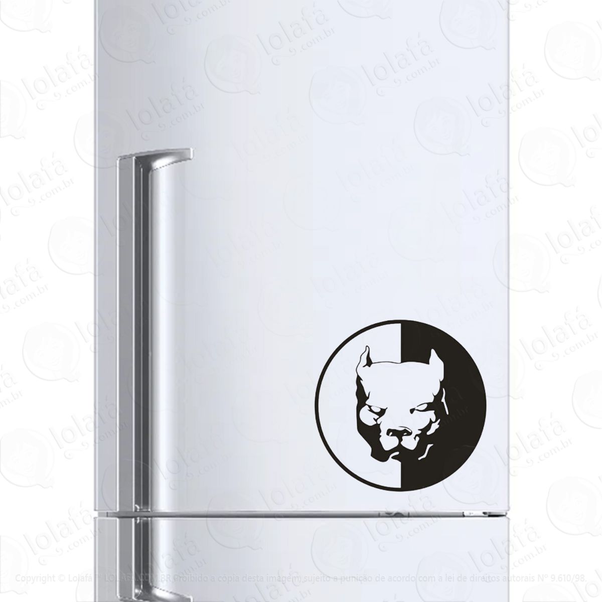 Adesivo Para Geladeira Pitbull Mod:786