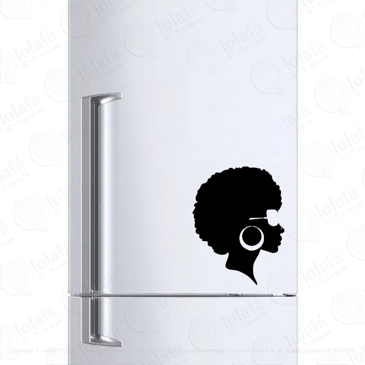 Adesivo Para Geladeira Mulher Black Power Mod:789