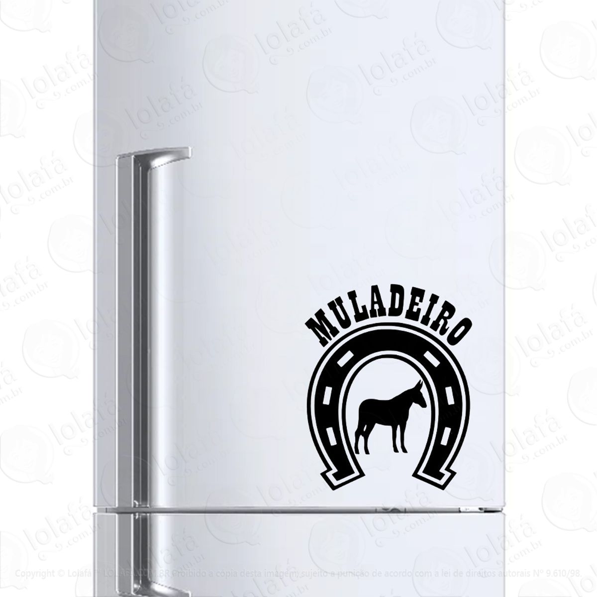 Adesivo Para Geladeira Muladeiro Ferradura Mod:812