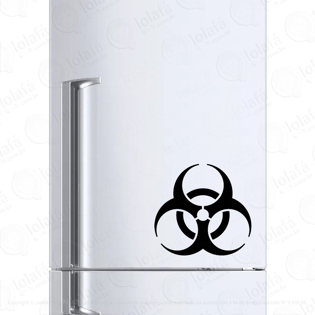 Adesivo Geladeira Cervejeira Risco Biológico - Biohazard Mod:821