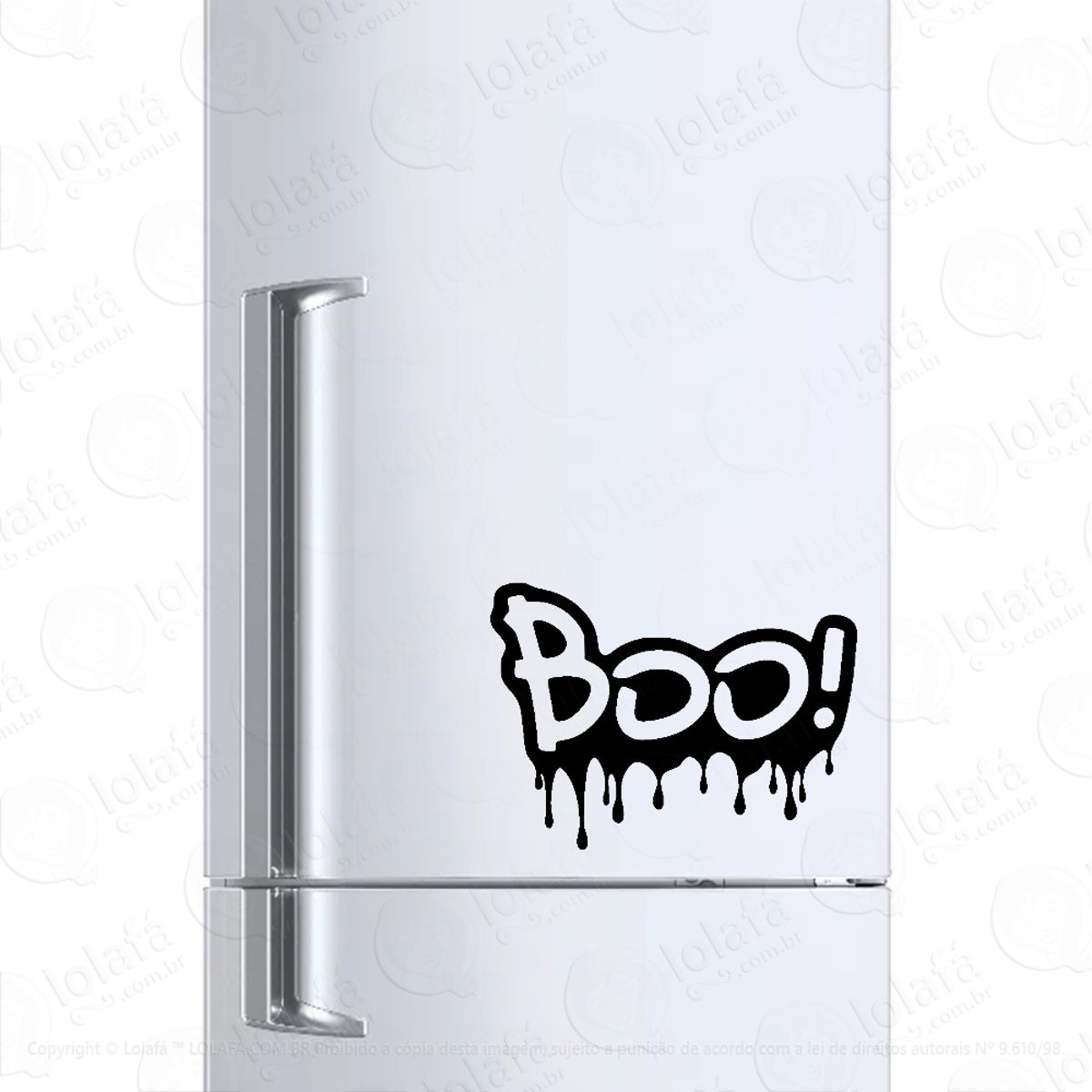 Adesivo Para Geladeira Boo! Asustador Mod:829
