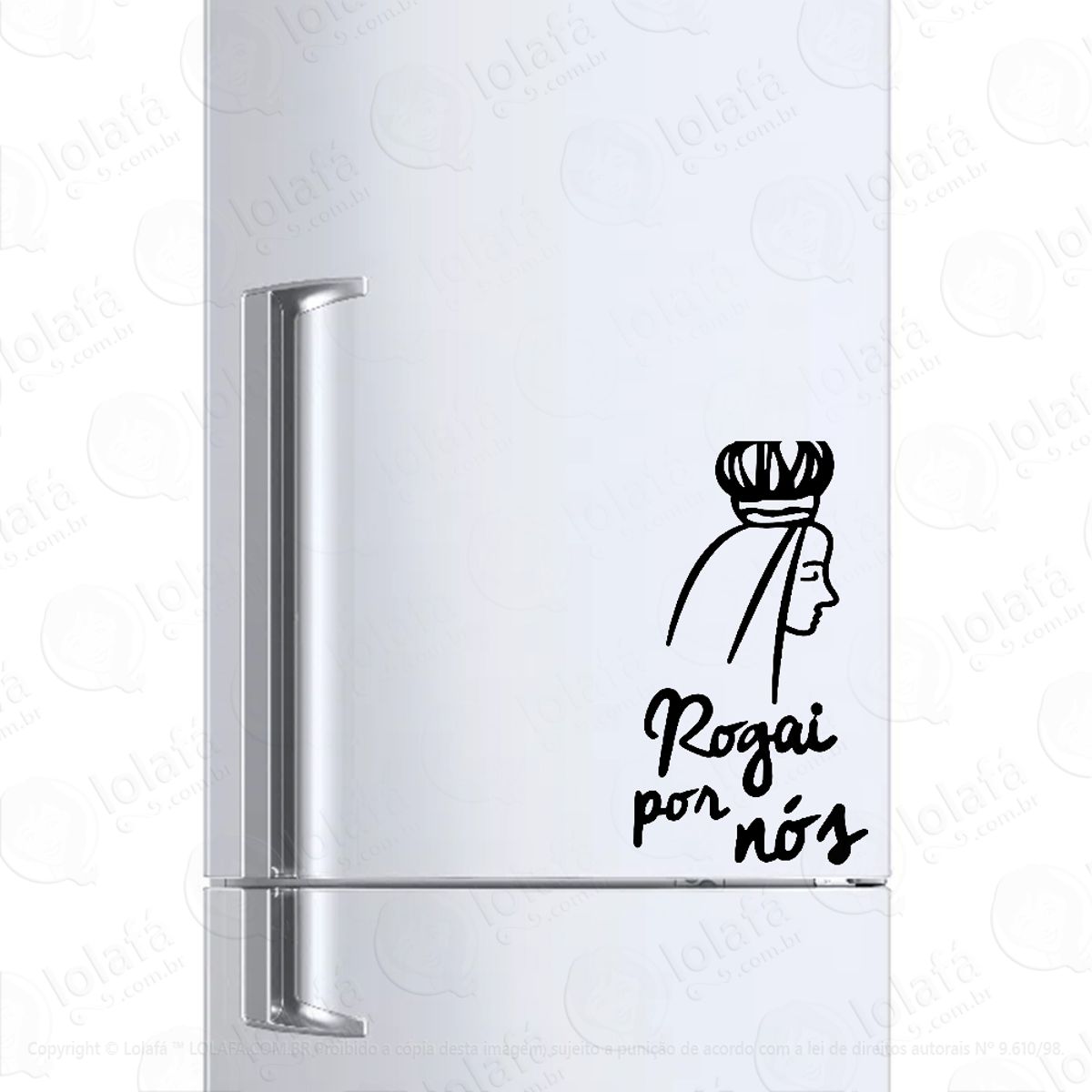 Adesivo Para Geladeira Rogai Por Nós Mod:839