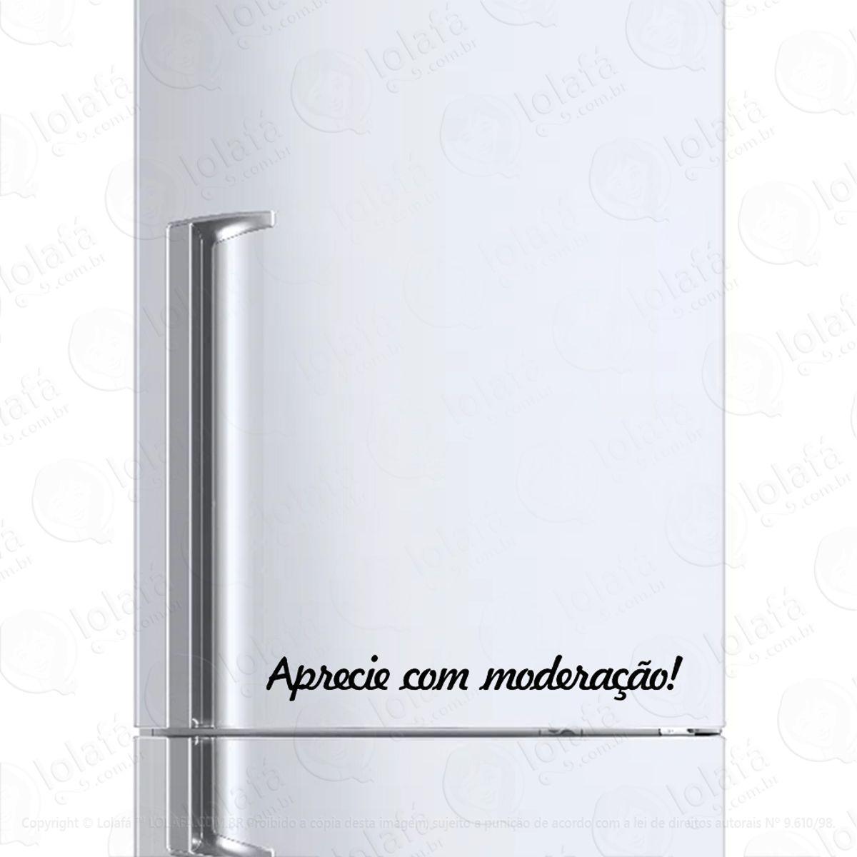Adesivo Geladeira Cervejeira Frase Aprecie Com Moderação! Mod:840