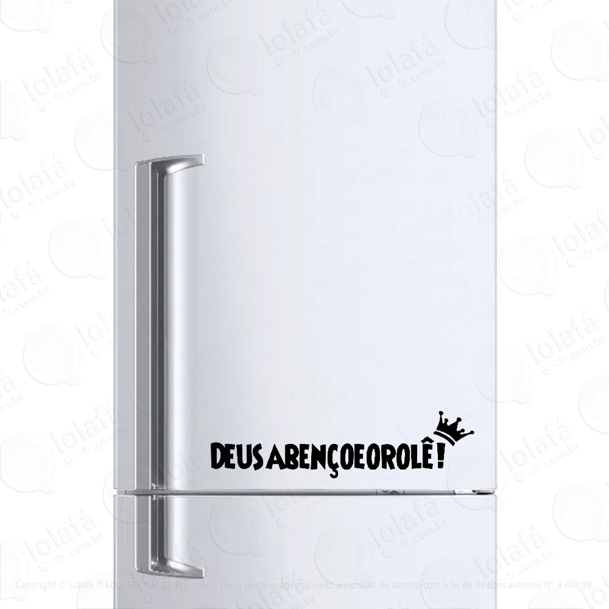 Adesivo Para Geladeira Deus Abençoe O Rolê Mod:842