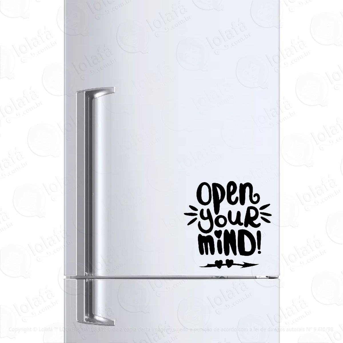 Adesivo Para Geladeira Open Your Mind Mod:844