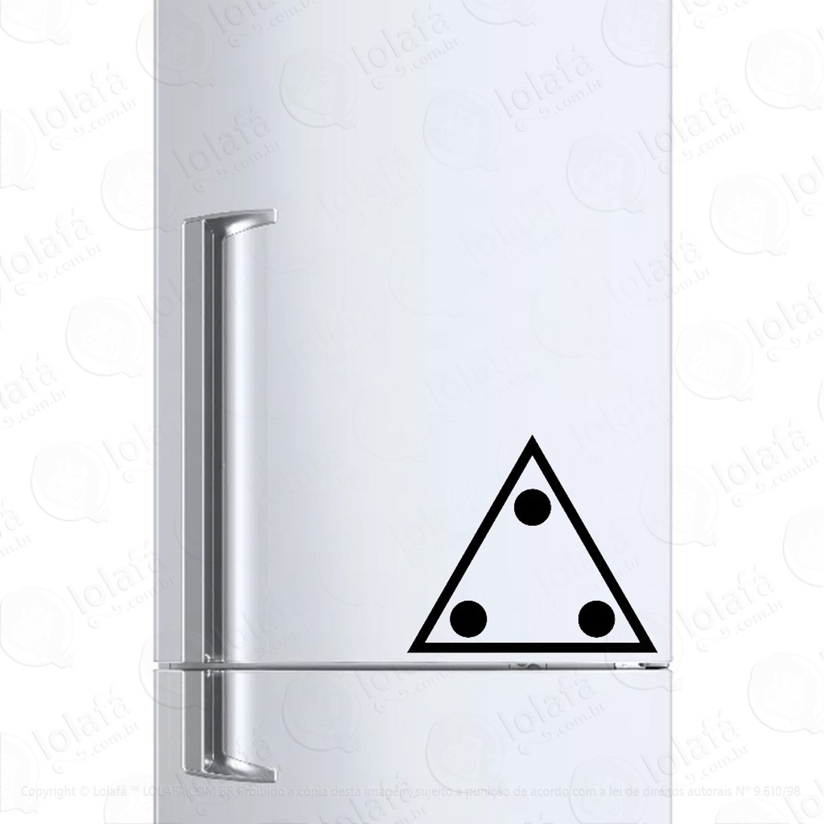 Adesivo Para Geladeira Triangulo De 3 Pontos Maçonaria Mod:846