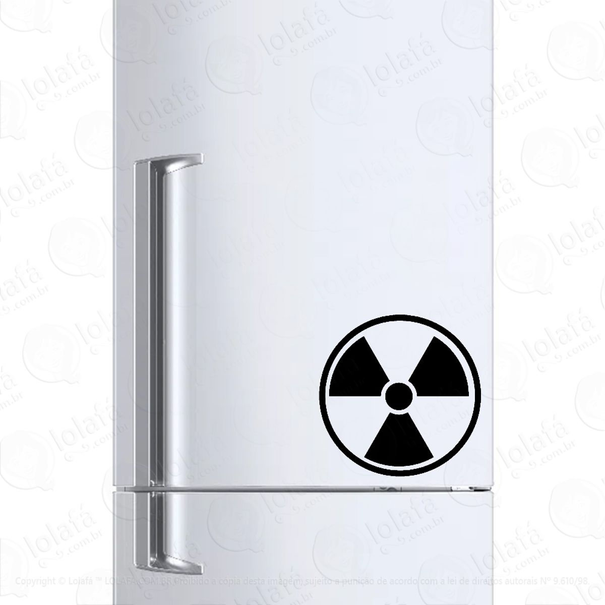 Adesivo Para Geladeira Símbolo Nuclear De Radiação Mod:860