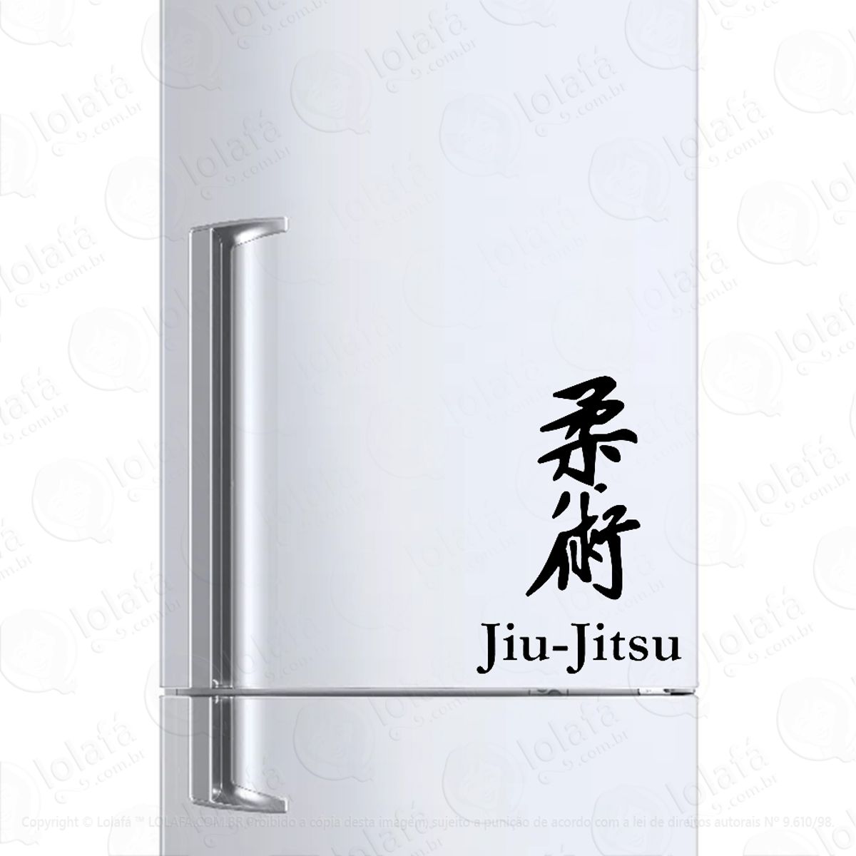 Adesivo Para Geladeira Jiu-jitsu Kanji Mod:864