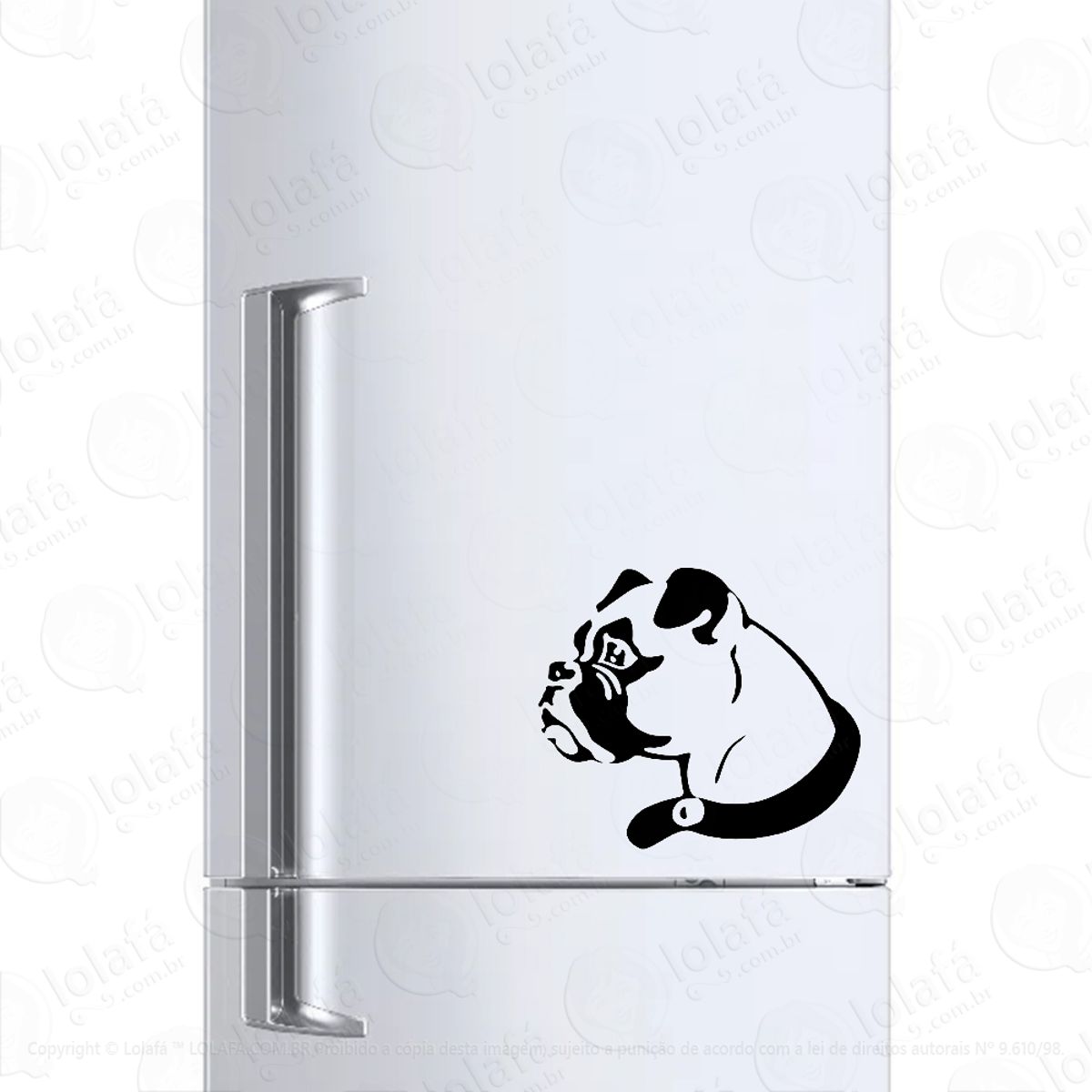 Adesivo Para Geladeira Cachorro Boxer Mod:872