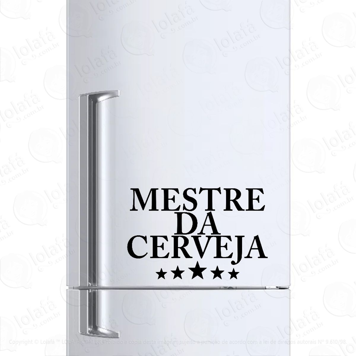 Adesivo Geladeira Frigobar Cervejeira Mestre Da Cerveja Mod:881