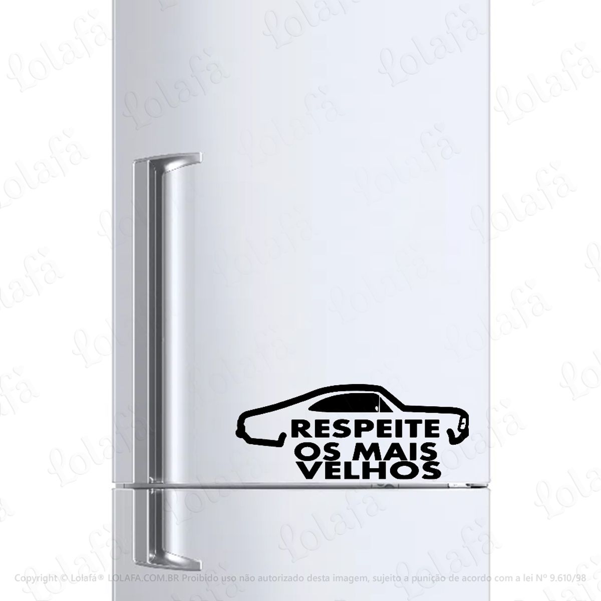 Adesivo Para Geladeira Respeite Mais Velhos Opala Mod:900