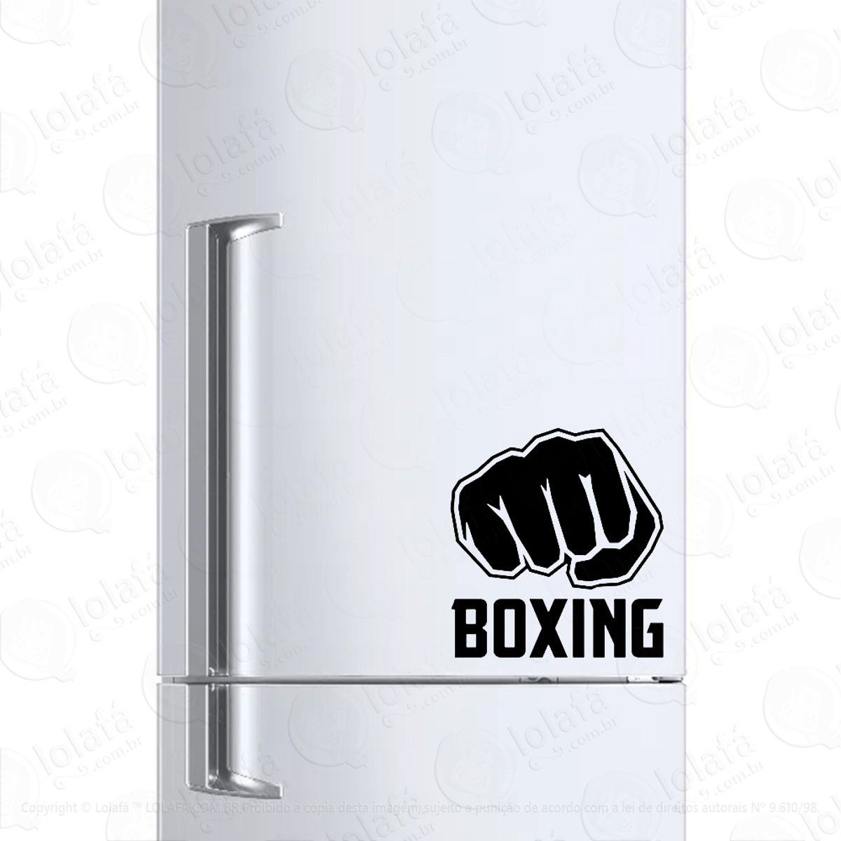 Adesivo Para Geladeira Luta Boxe Punho Boxing Mod:904