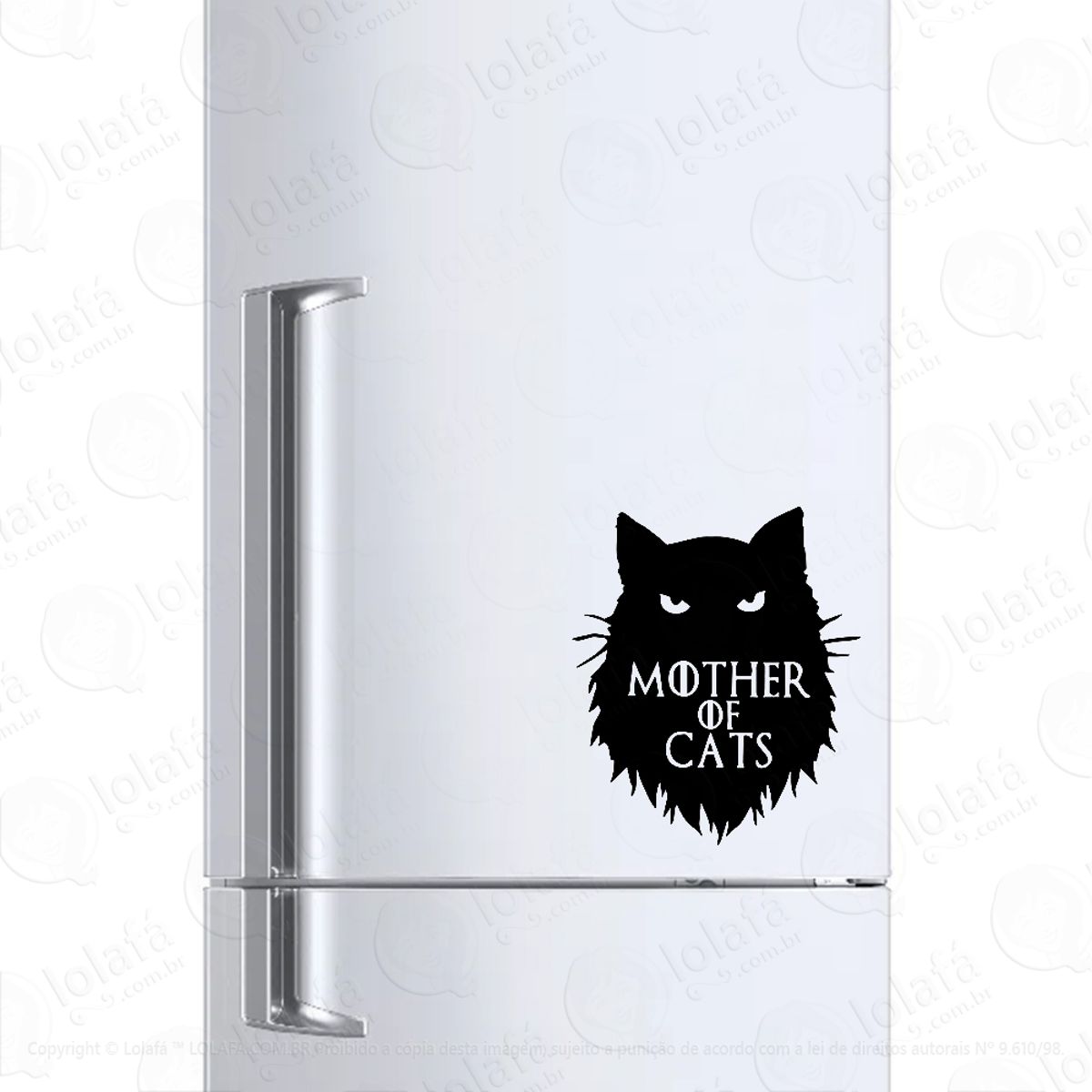 Adesivo Para Geladeira Mother Of Cats Mod:907