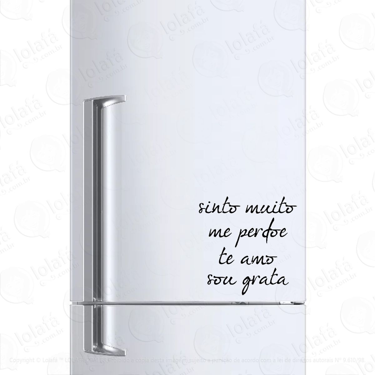 Adesivo Para Geladeira Sinto Muito Me Perdoe Te Amo Mod:917