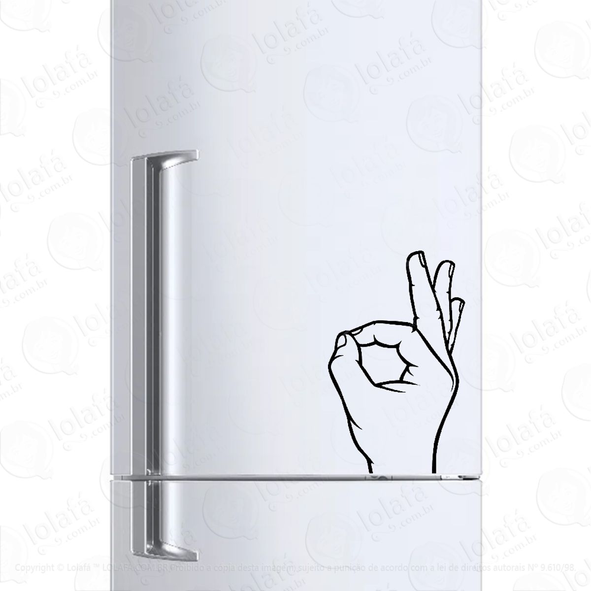 Adesivo Para Geladeira Sinal De Ok Mod:922