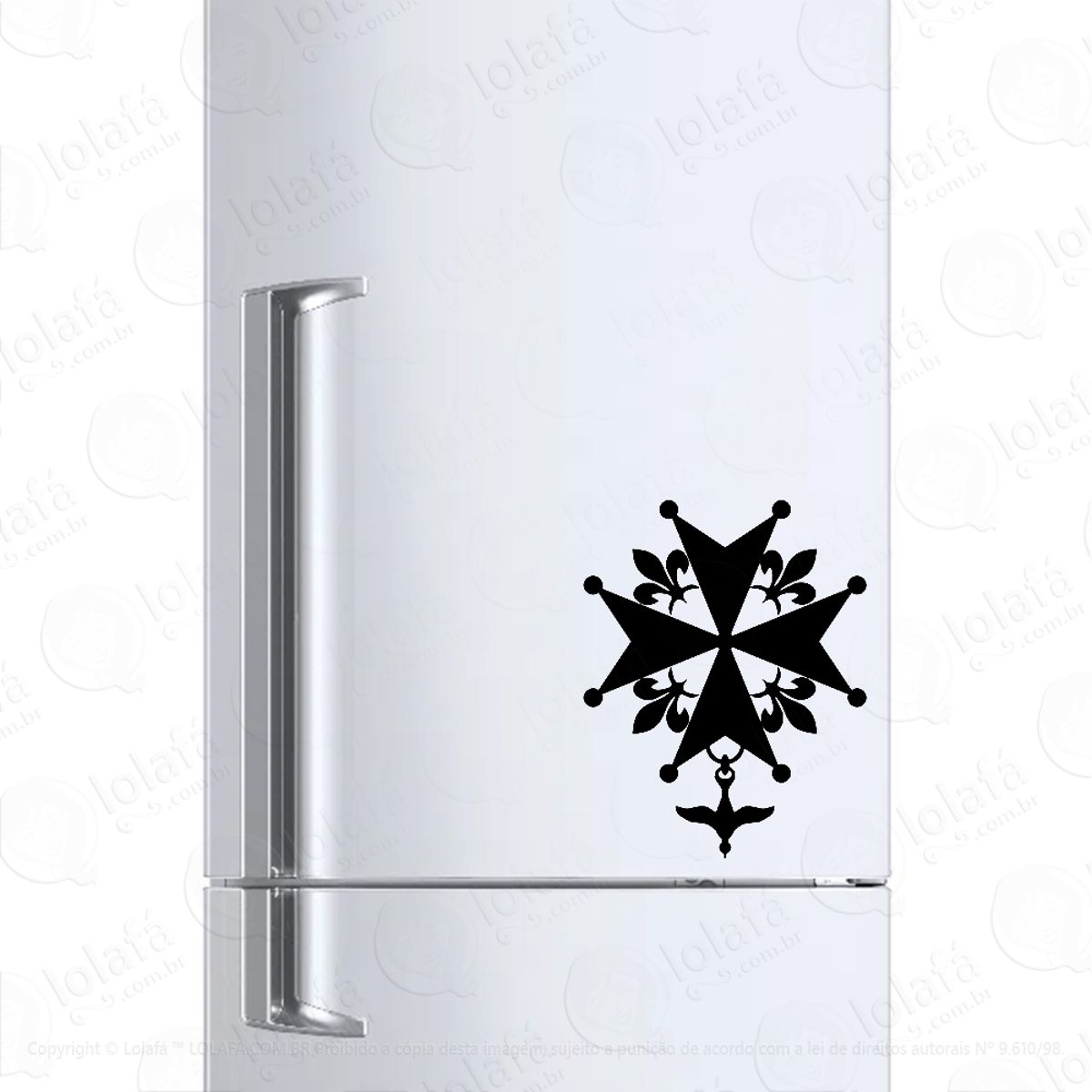 Adesivo Para Geladeira Cruz Huguenote Cristã Mod:926