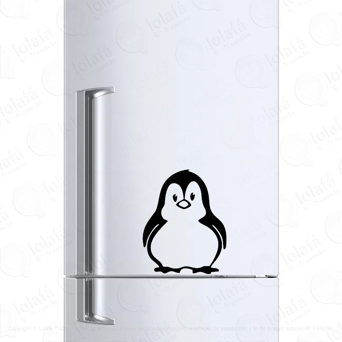 Adesivo Geladeira Frigobar Cervejeira Pinguim Mod:950