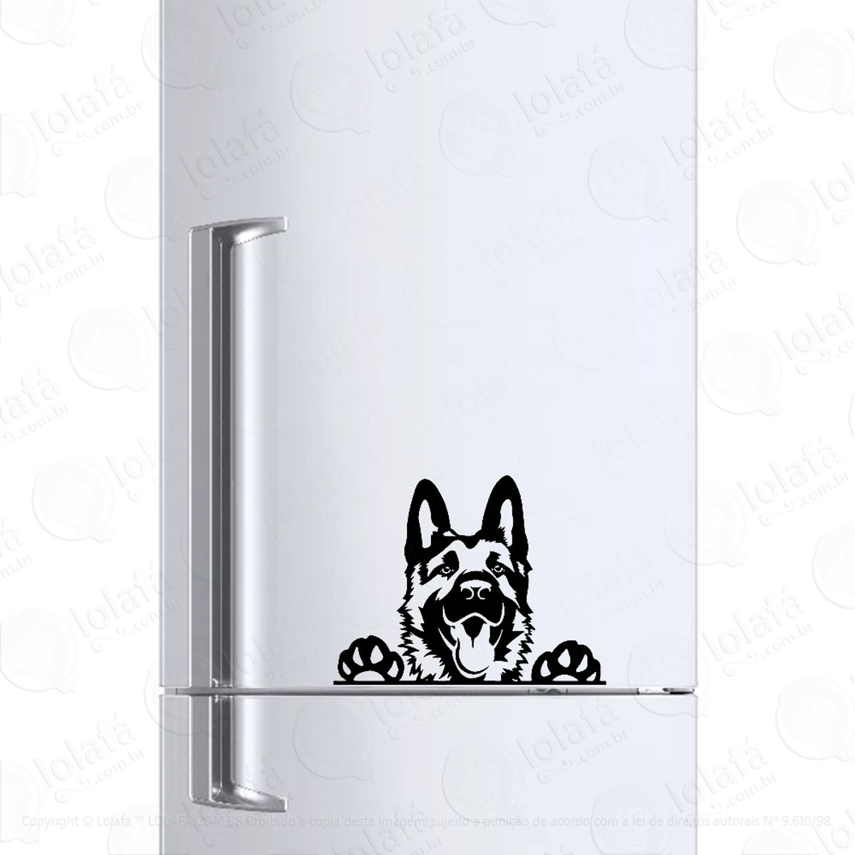 Adesivo Para Geladeira Cachorro Pastor Alemão Mod:952