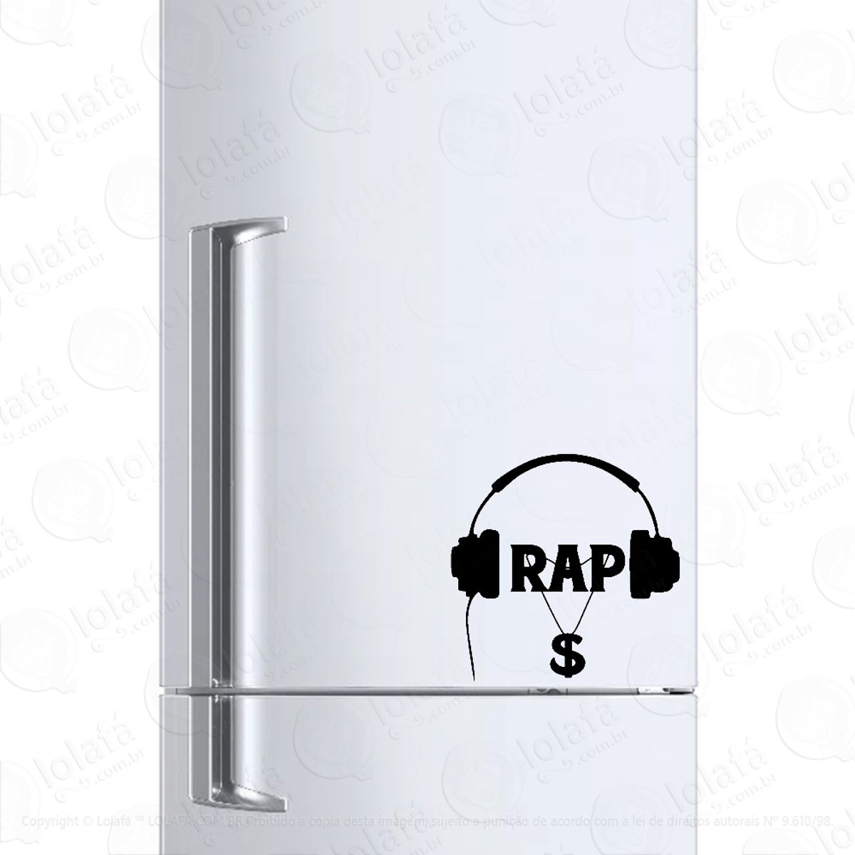 Adesivo Para Geladeira Fones De Ouvido Rap Mod:953